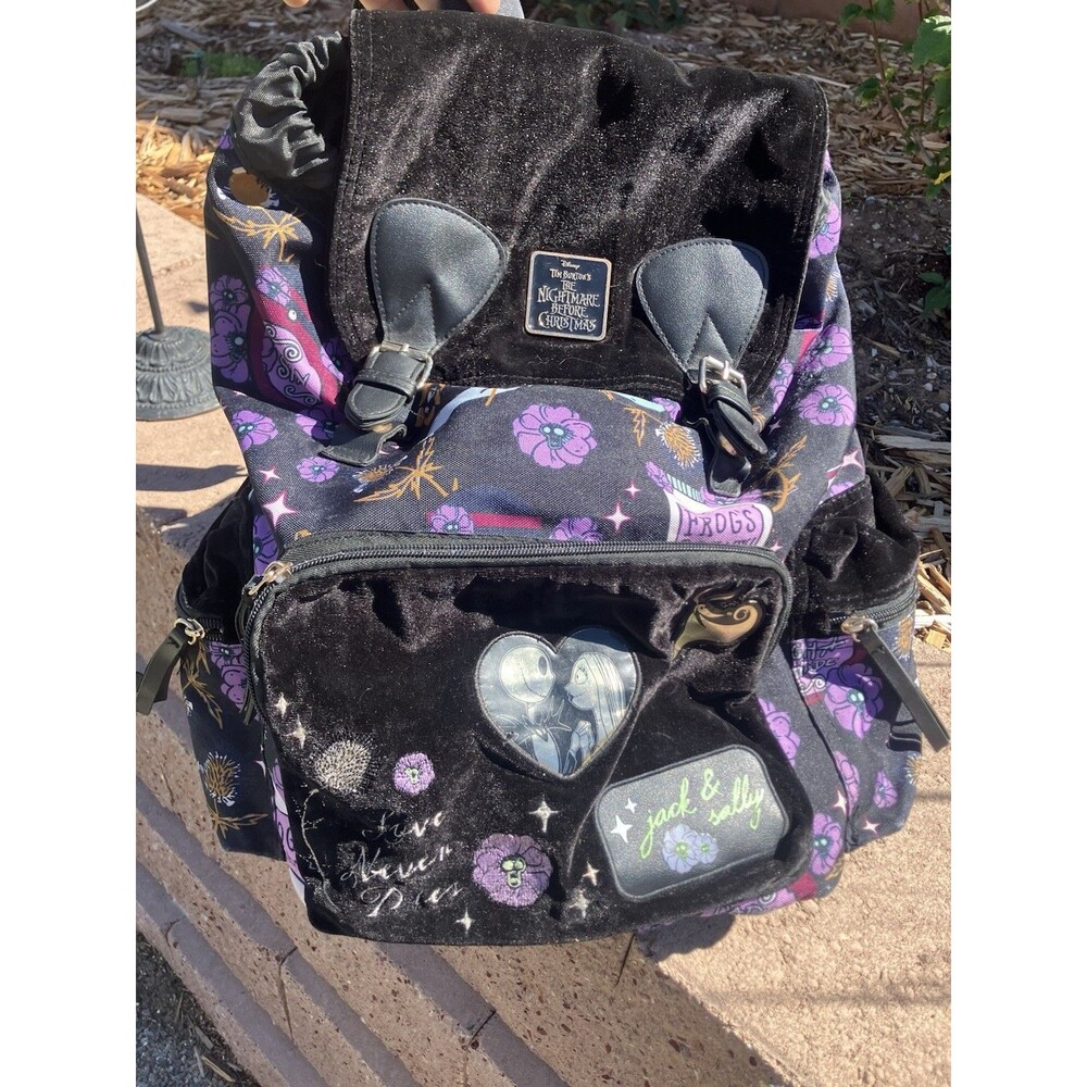 Bioworld Disney Nightmare Before Christmas Jack Sally Backpack 14” HTF
